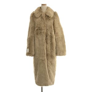 STELLA McCARTNEY / ステラマッカートニー | FUR FREE FUR ファー ステンカラー ロングコート | 36 | ベージュ | レディース