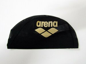 arena アリーナ ARN-6414 水泳 キャップ ブラック×ゴールド M