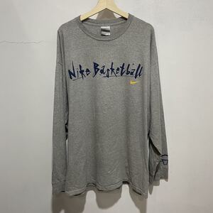 送料無料☆ NIKE☆ナイキ☆90s☆ナイキバスケットボール☆ロンT☆USA製☆XXL☆