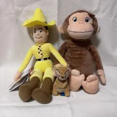 おさるのジョージ　ぬいぐるみ　大　3体セット curious George