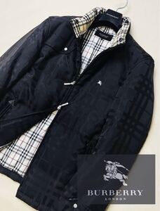 f35美品【完全頂点!!メガチェック!!】極暖のダウン95%定価12万●BURBERRY BLACK LABEL●ダウンジャケット　 バーバリーコート メンズ