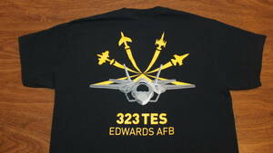 【USAF】323 TES 試験評価飛行隊 米空軍エドワーズ空軍基地 RNIAF Royal Netherlands Air Force TシャツサイズM　オランダ空軍