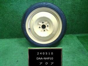 トヨタ　スペアタイヤ1本　BRIDGESTONE　T125/70D16　J16×4T　PCD100　4穴　アクア NHP10 (240510)