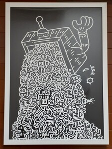 ☆Mr.doodle 「TV Vomit」　ポスター作品 額サイズ　62.4×45cm ポスターサイズ　40.6×58.2cm