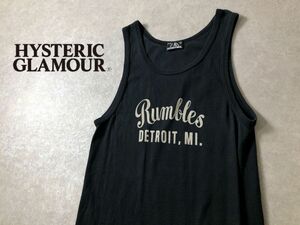 HYSTERIC GLAMOUR●Rumlles DETROIT プリント リブ タンクトップ●ヒステリックグラマー