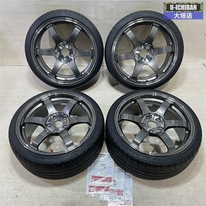 美品 スイフトスポーツ 等 VOLK TE37 SAGA SL 8.5-18+45 5H114.3 PG ミシシュラン パイロットスーパースポーツ 225/35R18 18インチ 002R