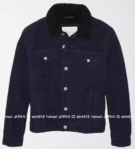 〓ラス2!! SALE!! アメリカンイーグル/US XXL/AE コーデュロイ Trucker Jacket/Blue