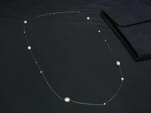 ■美品■ TIFFANY＆Co ティファニー エルサペレッティ カボション バイザヤード スプリンクル ネックレス ダイヤモンド SV925 FA7145