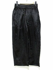 美品 22AW JULIUS ユリウス VINTAGE SATIN TUCK TROUSER ビンテージサテン トラウザー パンツ 787PAM14 サイズ1 ブラック