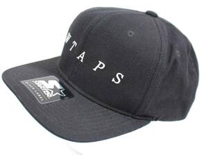 Y6212＃◆中古品◆WTAPS X STARTER ロゴ キャップ帽 ブラック 表記サイズ X 00