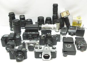 カメラ まとめ売り フィルムカメラ デジカメ Nikon V1 PENTAX SPOTMATIC Canon SONY レンズ TAMRON MINOLTA ストロボ まとめ ジャンク 