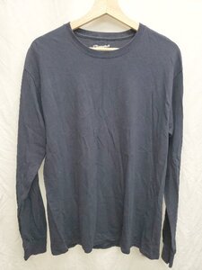 ◇ ⊂ Champion チャンピオン クルーネック 無地 長袖 Tシャツ カットソー サイズM ネイビー レディース メンズ P