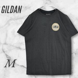 GILDAN ギルダン Tシャツ/カットソー 半袖 ロゴ　プリント　グレー M 2897 531