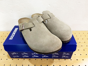 ★BIRKENSTOCK/ビルケンシュトック Boston BS ボストン スウェード メンズシューズ Taupe トープ UK7(26cm) ナロー幅 サンダル ★