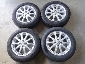 YS14783【送料無料175/65R15】フィット アクア スイフト キューブ等に 中古スタッドレス ●15×5.5J 100/4H ET42●1円スタート