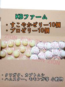 KBファーム すこやかゼリー16g 10個 プロゼリー16g 10個 クワガタ カブトムシ 小動物 ハムスター モモンガ ハリネズミ 昆虫ゼリー