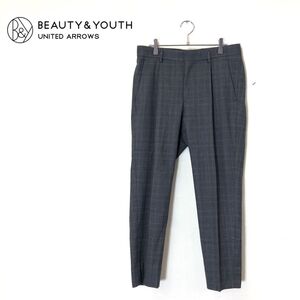 1D2460-Q◆BEAUTY & YOUTH UNITED ARROWS ビューティー&ユース ユナイテッドアローズ センタープレスパンツ◆sizeM グレー ウール