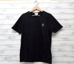 GUCCI グッチ／メンズ ／半袖Tシャツ／サイズM/ ブラック/ エンブレムワッペン/ コットン100% 衣料　袋付