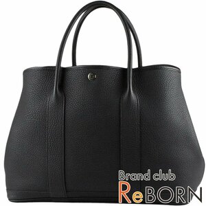 【美品】HERMES/エルメス　ガーデンパーティPM 36（トートバッグ）　ネゴンダ レザー　ブラック　A刻印【中古】