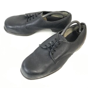 Vintage★JENKIN★スチールトゥ/本革/欧州サービスシューズ/プレーントゥ【9/27.5/黒/BLACK】安全靴/ビジネス/dress shoes◆pD-144