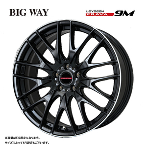 送料無料 ビッグウェイ Leyseen PRAVA 9M 9J-22 +38 5H-114.3 (22インチ) 5H114.3 9J+38【1本単品 新品】