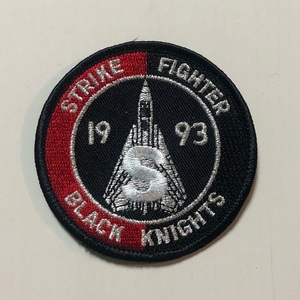 米海軍 VF-154 "BLACK KNIGHTS" 航空機パッチ(丸形・F-14・1993 S AWARD)