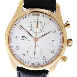 IWC SCHAFFHAUSEN IW390301 ポルトギーゼ K18PG クロノグラフ 自動巻き メンズ _794923