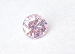 【100円～】0.039ｃｔ 天然ダイヤ FANCY ORANGISH PINK（ナチュラルカラー）SI1 RD