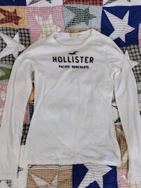 ★美品★HOLLISTER★ロングTシャツ★白★L★