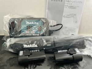 ★未使用★makita マキタ TD022D SHXB ペンドラ インパクトドライバー 充電器＆バッテリー2★