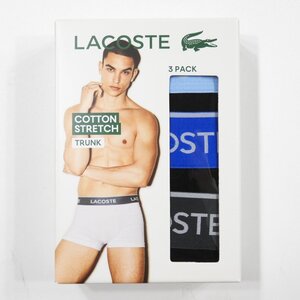 未使用 LACOSTE ラコステ ボクサーパンツ メンズ コントラストカラー 3パック #1113042 3枚組 3枚セット 3P アンダーウェア 下着