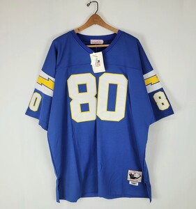 新品デッドストック USA製 MITCHELL&NESS NFL チャージャース #80 WINSLOW レプリカユニフォーム 54 2XL 3XL ビッグサイズ アメフト