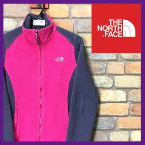 ME7-191★USA正規★吸汗速乾【THE NORTH FACE ザ・ノースフェイス】バイカラー FLASHDRY フリースジャケット【レディース S】マゼンタ 灰紫