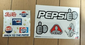 PEPSI / ペプシ / ペプシマン ステッカー 90年代 ペプシコーラ 2枚セット