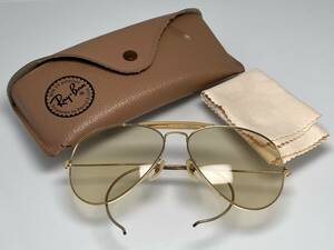 調光★B&L RAY-BANボシュロムレイバン OUTDOORS MANアウトドアーズマン Gold/Changeable VINTAGEサングラスUSA製 ケース付 70S 80S