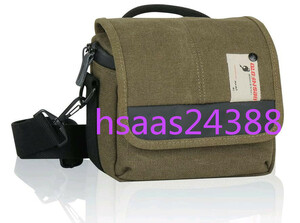 Bensfoto ミラーレスカメラバッグ, ショルダーケース小さい,コンパクトウエストバッグ, 防水メッセンジャーバッグ, キヤノンに対応 (緑) 