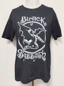 送料無料　【XXLサイズ】ブラック・サバス　Tシャツ　半袖　ロックバンド　BLACK SABATH　白黒　ファンスマ