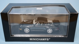 ★SALE★PMAミニチャンプス 1/43 ポルシェ911ターボ 1990（ブラックM）964