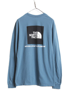 ノースフェイス 両面 プリント 長袖 Tシャツ メンズ L / The North Face アウトドア ロンT プリントT ロゴT クルーネック バックプリント