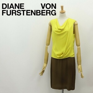 ◆DIANE von FURSTENBERG ダイアンフォン ファステンバーグ LEALA COMBO シルク100％ ドレープ ノースリーブ ワンピース 2