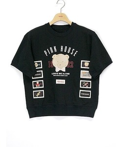 「PINK HOUSE」 半袖Tシャツ MEDIUM ブラック レディース