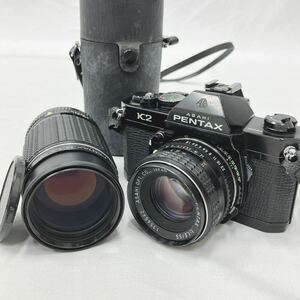 ペンタックス　K2 ブラックボディ　フィルムカメラ/レンズ　SMC PENTAX 1:1.8/55 SMC PENTAX-M 1:1.4 200mm/R阿0509