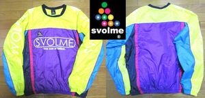 svolme　ポリシャツ　Lサイズ　クレイジーカラー　マルチカラー　サッカー　デカロゴ　スボルメ　シャカシャカ