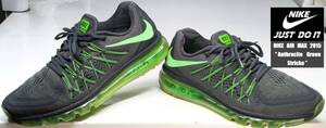 【美品・USED/フルレングス360°MAX　AIR/エンジニアードメッシュ素材＆DYNAMIC　FLYWIRE 構造】NIKE　AIR　MAX　2015　 　 サイズ＝27.0cm