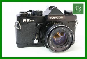 【同梱歓迎】難あり実用■TOPCON RE200 ボディ+RE TOPCOR 55mm F1.7■シャッター全速完動・露出計不良■3650