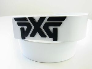 正規品★PXG ピーエックスジー★ダブルトップ式ロゴシームレスバックルベルト①★W84★seamless Belt【日本未発売】ホワイト白【本物保証】