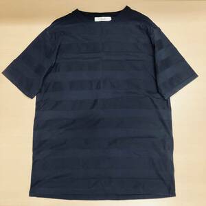 EDIFICE ジャカードボーダー Tシャツ（BLACK）L