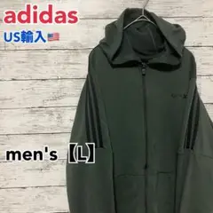 ●D132【US輸入】adidas パーカー グリーン系 men