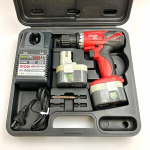 A) RYOBI リョービ 12V 充電式 ドライバドリル BD-122 バッテリ×2 充電器他付属 B-1203M1/BC-1204 電動工具 中古 USED ※簡易梱包発送