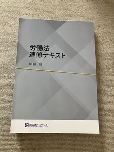 加藤ゼミナール 2024 労働法速修テキスト講座 司法試験 予備試験 裁断済み 司法試験講座 法科大学院 法学部 論文問題 ロースクール 